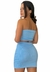 Conjunto Feminino Top Tomara que Caia Com Bojo e Saia Justa - loja online