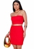 Conjunto Feminino Cropped Faixa com Saia em tecido laurel - loja online
