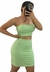 Conjunto Feminino Cropped Faixa com Saia em tecido laurel - comprar online