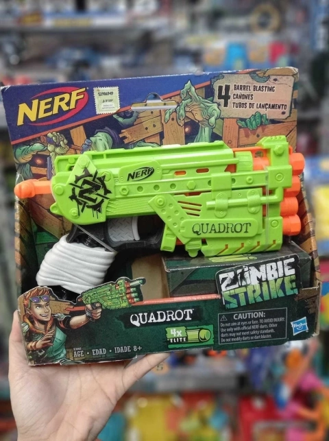 Pistola Nerf Quadrot Zombie Strike HASBRO