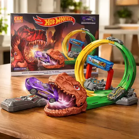 Pista HotWheels Dinosaurio 360 Speed Powerfull Con Lanzador (solo online)
