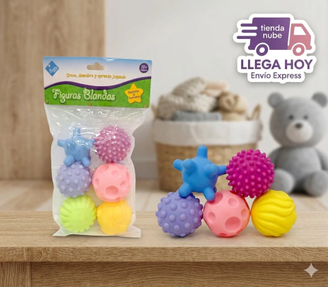 Pelotas Sensoriales Soft Bebé Texturas Set x6 +12m (online)