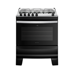 Fogão 5 Bocas Preto com Mesa Inox Atlas Agile Up Bivolt - comprar online