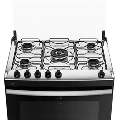 Fogão 5 Bocas Preto com Mesa Inox Atlas Agile Up Bivolt na internet