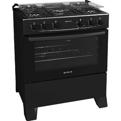 Fogão 5 bocas Atlas Mônaco Plus Preto com Acendimento Automático e Mesa Inox na internet