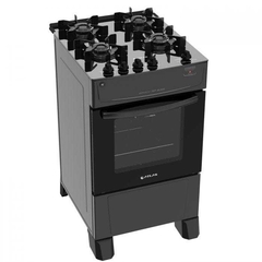 Fogão Mônaco Top Glass 4 bocas Preto Atlas com mesa de vidro