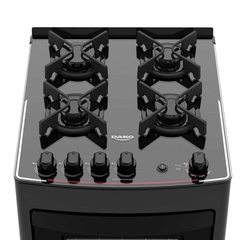 Fogão Dako 4 bocas Supreme Glass Preto com Mesa de Vidro e Mega Chama na internet