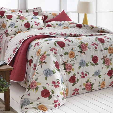 Jogo de cama Queen Duplo 250x240cm Talita 140 fios Realce Sultan - Realce Premium