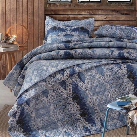 Jogo de cama Queen Duplo 250x240cm Hunter 140 fios Realce Sultan - Realce Premium