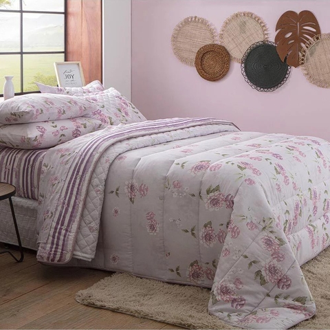 Jogo de Cama Casal Duplo 250x220cm Holda 140 fios Realce Premium Sultan