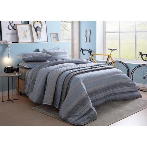 Jogo de Cama Casal Duplo 250x220cm Breno 140 fios Realce Premium Sultan