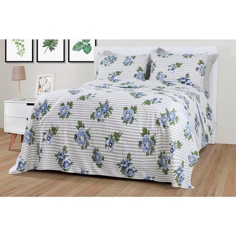 Jogo De Cama Duplo Microfibra Queen 230x240x40cm Greta Paco Milano Sultan