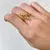 Anel Ajustável com 3 Bolas Lisas Ouro 18k - comprar online