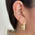 Piercing Laura com 3 Fileiras de Zircônias Ouro 18k na internet