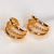 Brinco Argola com 3 Fileiras Ouro 18k