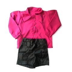conjunto infantil menina luxo camisa short courino blogueirinha 4 6 8