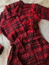 Vestido Infantil Flanelado Inverno Xadrez vermelho inverno com cinto luxo flanela Tm 4 E 6 - comprar online