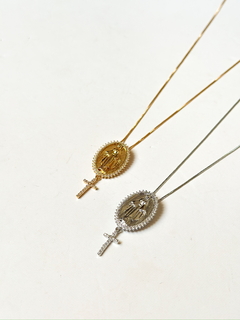 Colar Nossa Senhora + Cruz - comprar online