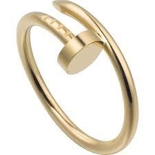 Anel prego dourado