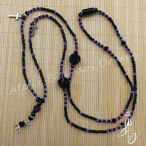 Guia Fio de contas de Pomba Gira Maria Mulambo Cemitério ou Calunga ou Almas