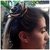 Presilha Enfeite de Cabelo feminino com Rosa de Cetim nas cores Preto com Dourado Arranjo artesanal Pomba Gira Dama da Noite ou Mulambo na internet