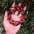 Guia Fio de Contas Pomba Gira com tridente dourado Rosa Negra Umbanda e Candomblé