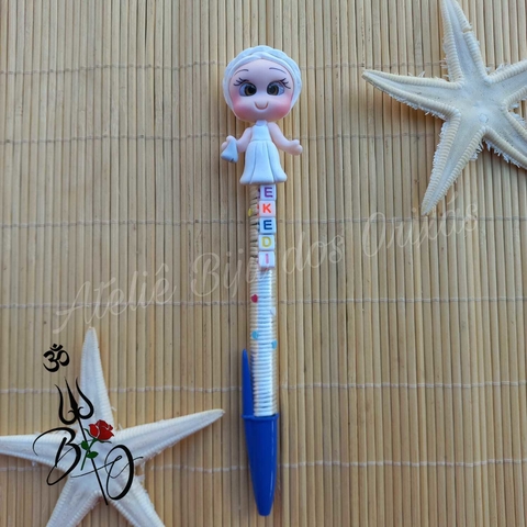 Caneta Decorada com Nome Ekedy Umbanda Candomblé
