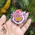 Chupeta Erê Menina Decorada lilás, rosa e branco com docinho - Ateliê Biju dos Orixás