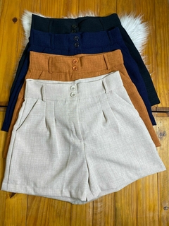 Shorts Linho Pregas - Tam M - Madame Atacado