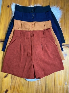 Shorts Linho Pregas - Tam M - loja online