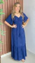 Vestido Longo Manga Curta Lastex Costa - comprar online