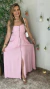 Vestido Midi Ziper Frontal De Alça Bojo Meia Taça Crisconf - Crisconf-Vestuários e Acessórios