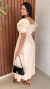 Imagem do Vestido Midi Manga Curta Com Babado Detalhe Guiper Lastex Costa