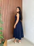 Vestido Midi Decote V Lastex Costa Acompanha Cinto Crisconf - comprar online