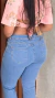 Calça Feminina Cigarrete Jeans Claro Cintura Alta Crisconf - loja online