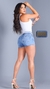 Short Feminino Jeans Miller Curto Barra DesfiadaCom Cinto - comprar online