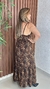 Vestido Tecido Animal Print Alça Fecjo Em Botões Crisconf - comprar online