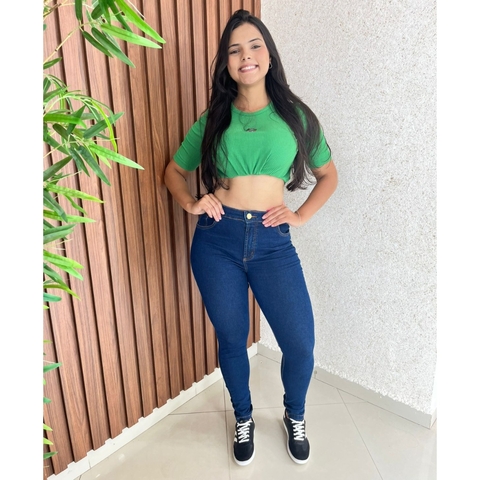 Calça Feminina Jeans Skinny Com Elastano