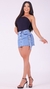 Saia Jeans Claro Miller Barra Desfiada Detalhe Na Lateral