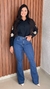 Calça Feminina Jeans Flare Miller Cintura Alta Empina Bumbum