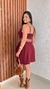 Vestido Tecido Duna Curto De Alça Com Babados Na Frente Crisconf - comprar online