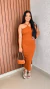 Vestido Midi Canelado Costa Nua Com Bojo Crisconf