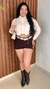 Short Miller Curto Jeans Barra Feita Detalhe Chaveiro