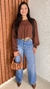 Cropped Crepinho Manga Longa Gola Redonda Franzido Crisconf