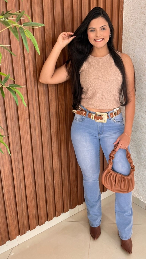 Blusa Iris Regata Com Relevo Crisconf