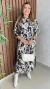Vestido Modal Dalas Estampa Vaca Manga Longa
