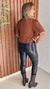 Cropped Crepinho Manga Curta Gola Redonda Franzido No Busto Crisconf - loja online