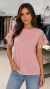 Blusa Malha Gola Redonda Com Manga Curta Em Guiper na internet