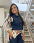 Colete Feminino Jeans Escuro Fecho Com Botões TNW Confecções
