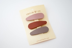 SNAP MATTE CLIP SET OF 3 - STONE, SHELL, RUST